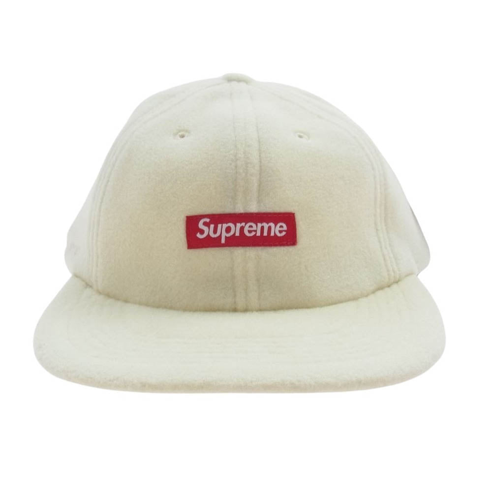 Supreme シュプリーム 23AW polartec small box 6-panel ポーラテック スモール ボックス ロゴ キャップ オフホワイト系【極上美品】【中古】