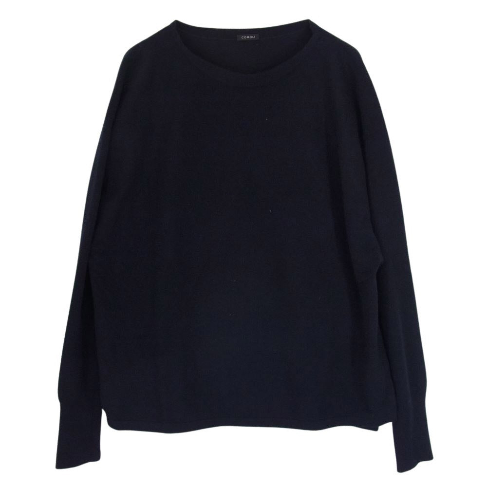COMOLI コモリ 21AW U03-06005 CASHMERE カシミヤ100% ニット ネイビー系 サイズ表記無【中古】