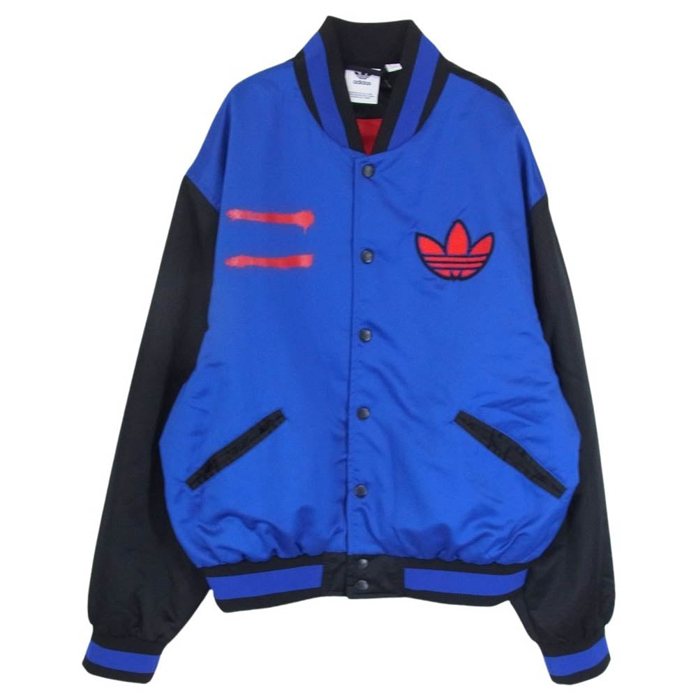 adidas アディダス GN5931 RUN DMC VARSITY バーシティ ジャケット ブルー系 M【美品】【中古】