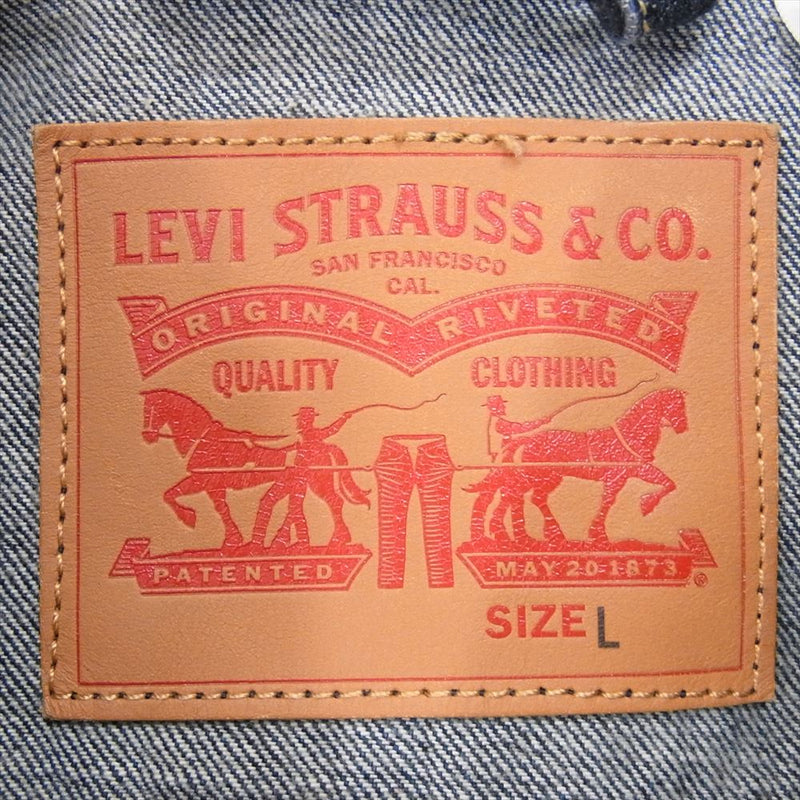 Levi's リーバイス 72333-0035 Slim Truker Jacket ワンッペン パッチ 仕様 スリム トラッカー デニム ジャケット インディゴブルー系 L【中古】