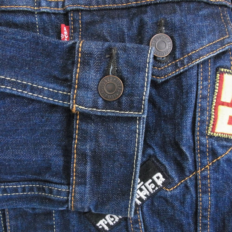 Levi's リーバイス 72333-0035 Slim Truker Jacket ワンッペン パッチ 仕様 スリム トラッカー デニム ジャケット インディゴブルー系 L【中古】