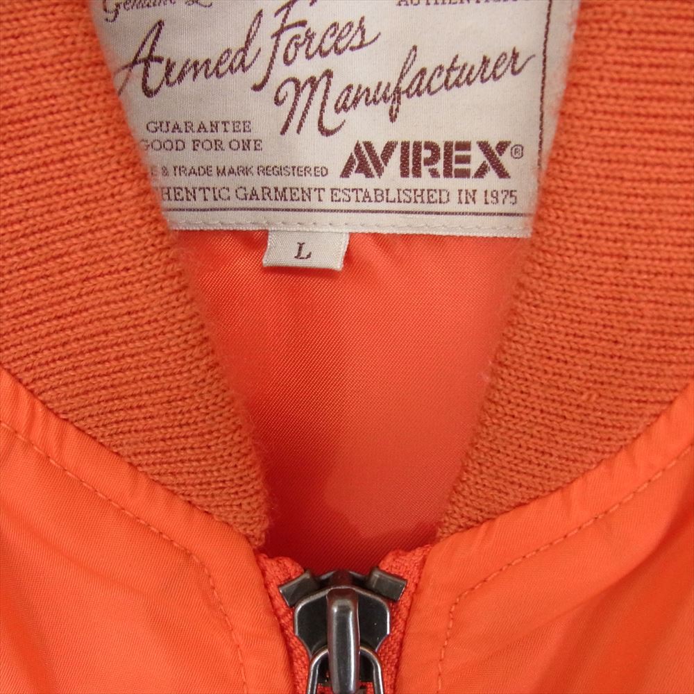 AVIREX アヴィレックス 6182137 L-2B TOMCAT フライト ジャケット オレンジ系 L【中古】