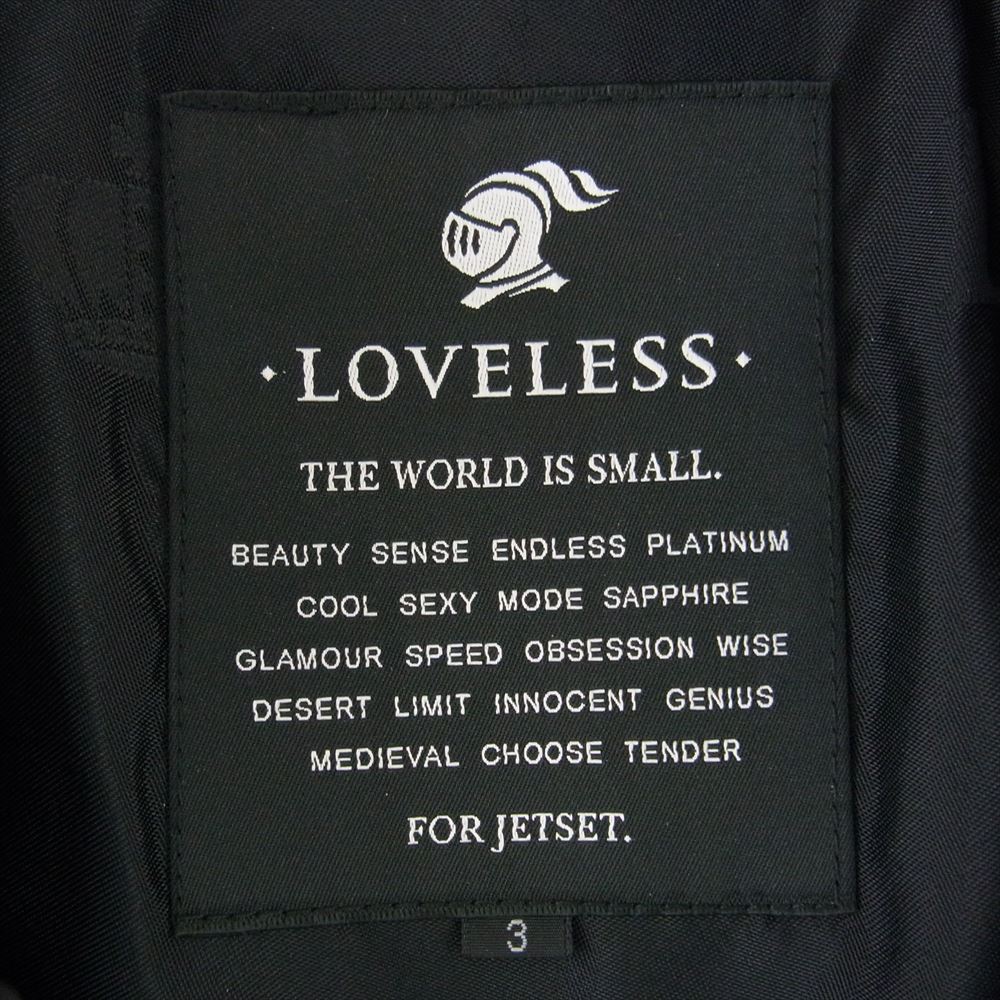 LOVELESS ラブレス 61F14-615-09 ダブル ライダース ダウン ジャケット ブラック系 3【中古】