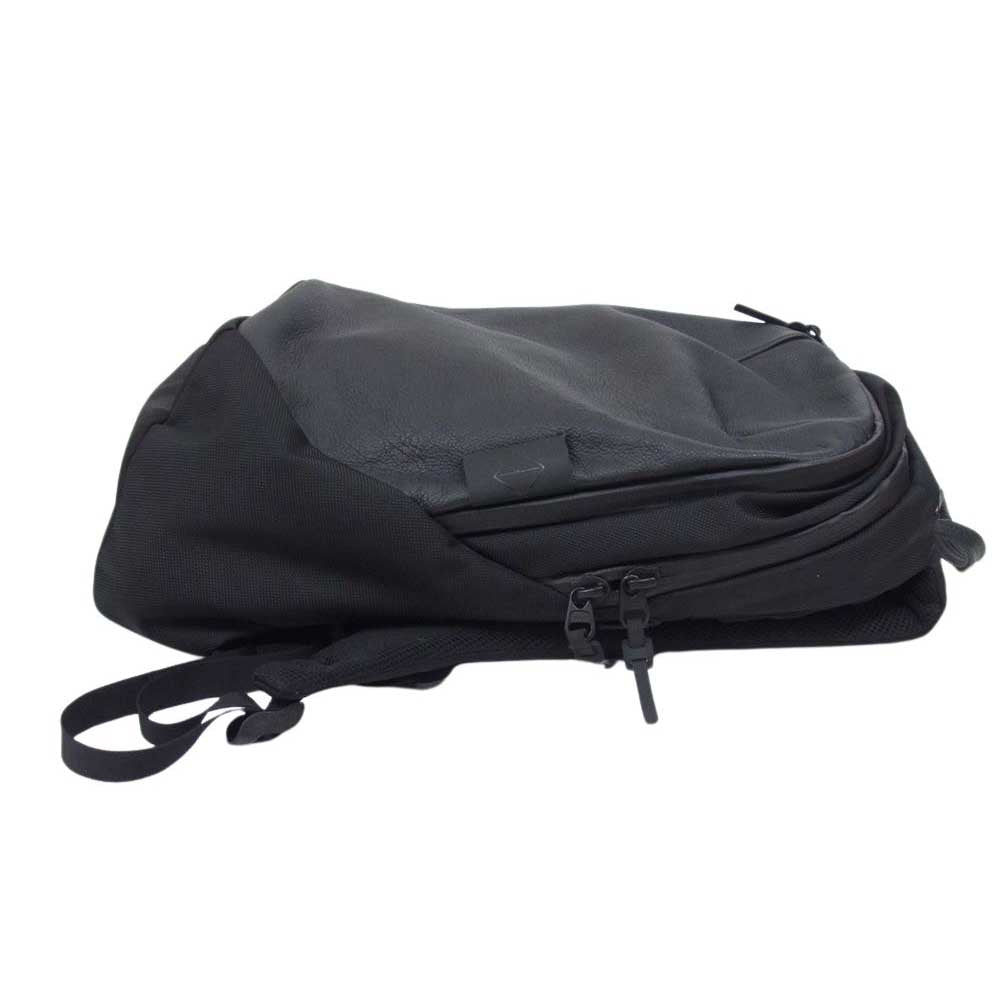 ウェクスレイ  SHELDRAKE BACKPACK シェルドレイク レザー コンビネーション バックパック リュック ブラック系【中古】