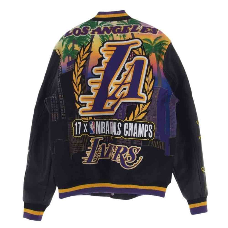 プロスタンダード LOS ANGELES LAKERS REMIX Varsity Jacket ロサンゼルス・レイカーズ バーシティ ジャケット ブラック系 マルチカラー系 M【美品】【中古】