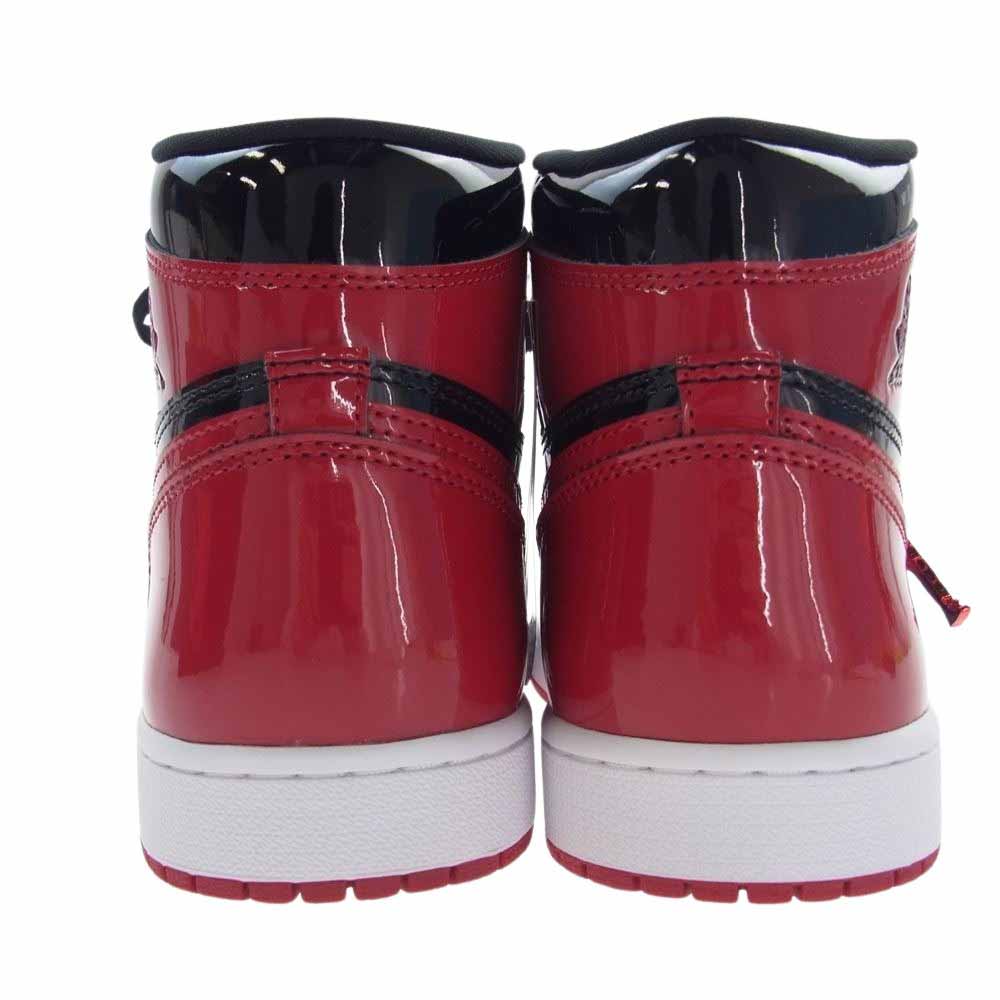 NIKE ナイキ 555088-063 Air Jordan 1 High OG Patent Bred エアジョーダン1 ハイ OG パテント ブレッド スニーカー ブラック系 レッド系 27.5cm【極上美品】【中古】