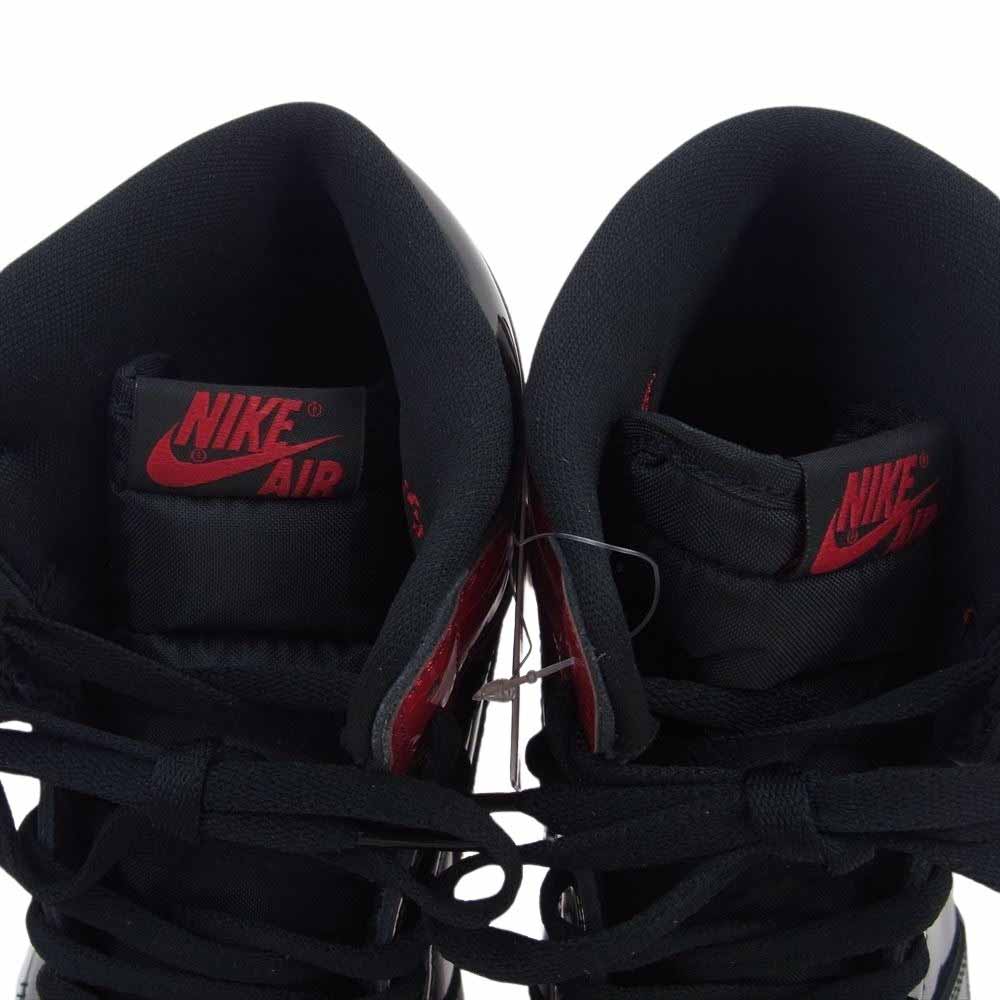NIKE ナイキ 555088-063 Air Jordan 1 High OG Patent Bred エアジョーダン1 ハイ OG パテント ブレッド スニーカー ブラック系 レッド系 27.5cm【極上美品】【中古】