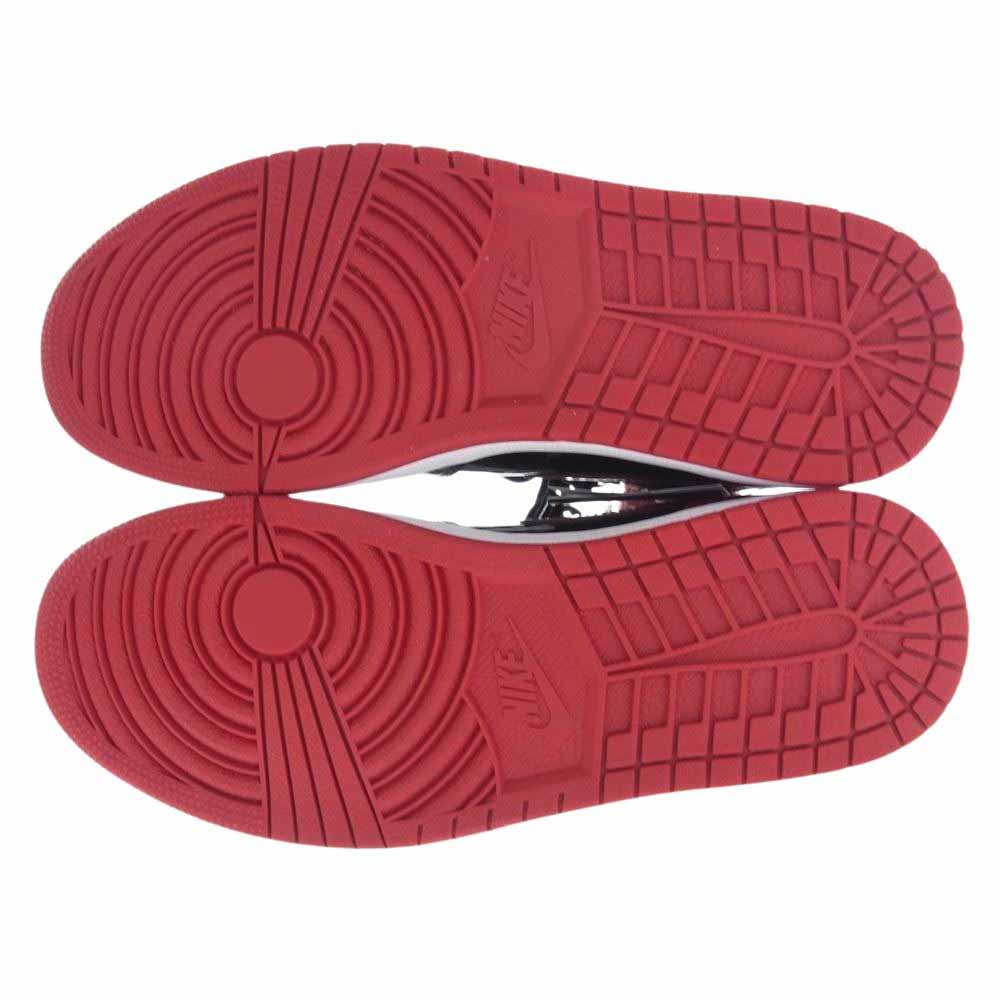 NIKE ナイキ 555088-063 Air Jordan 1 High OG Patent Bred エアジョーダン1 ハイ OG パテント ブレッド スニーカー ブラック系 レッド系 27.5cm【極上美品】【中古】