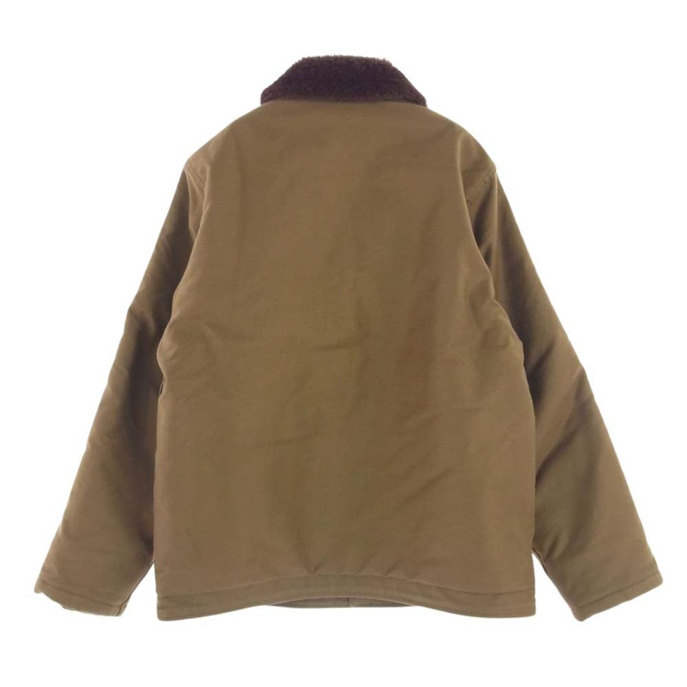 HOUSTON ヒューストン 51131 ALPACA N-1 DECK JACKE アルパカ N-1 デッキ ジャケット ライトブラウン系 40【美品】【中古】