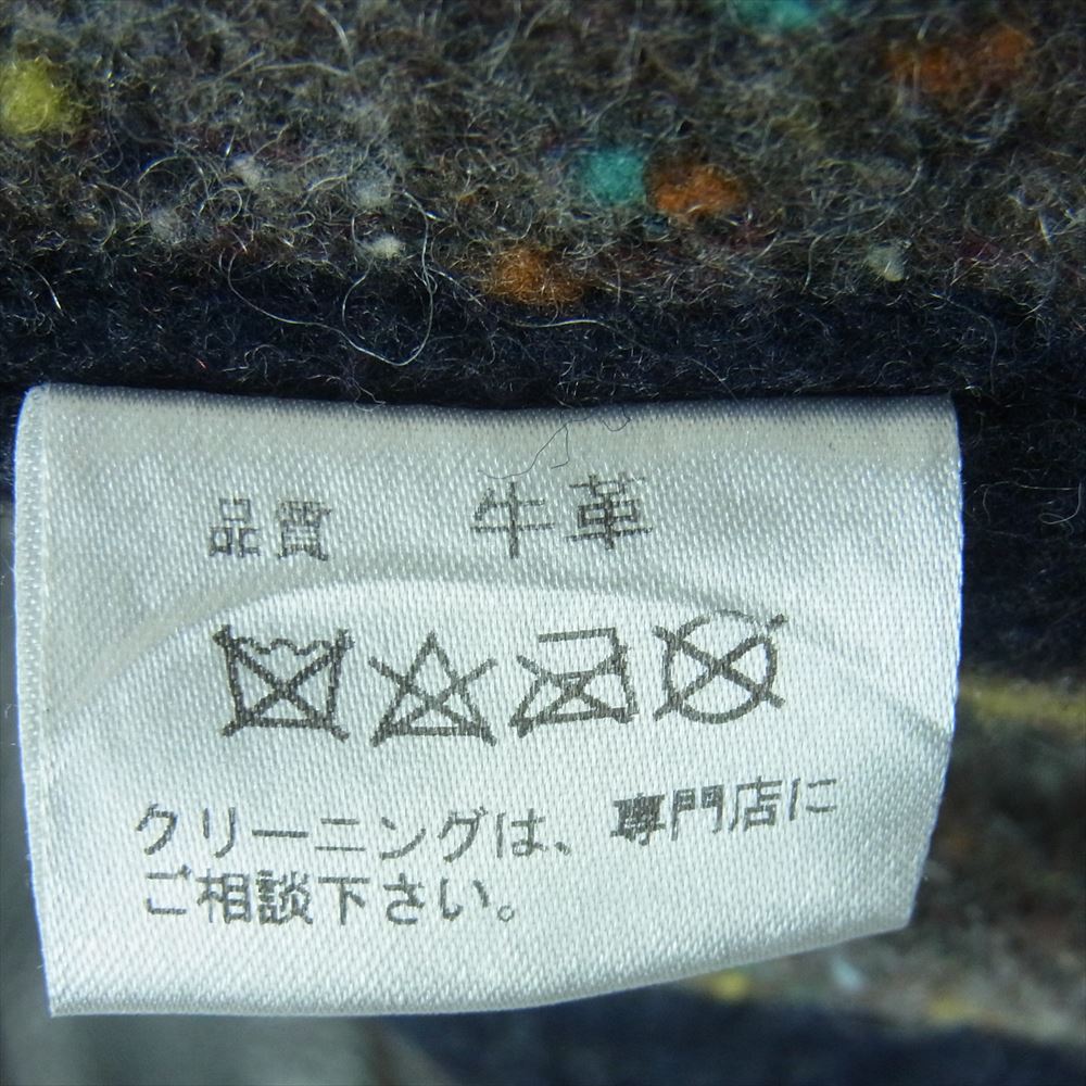 フォースピードレザーズ 襟コーデュロイ レザー トラック ジャケット 日本製 ダークブラウン系【中古】