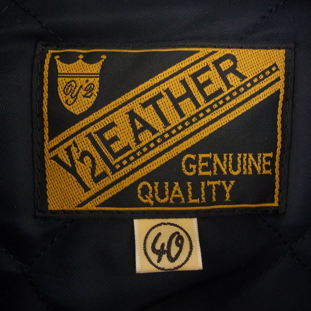 ワイツーレザー TB-136 STEER SUEDE × STEER OIL RIB JKT ステアスエード ステア オイル リブ ファラオ スタジャン ジャケット ブラウン系 40【美品】【中古】