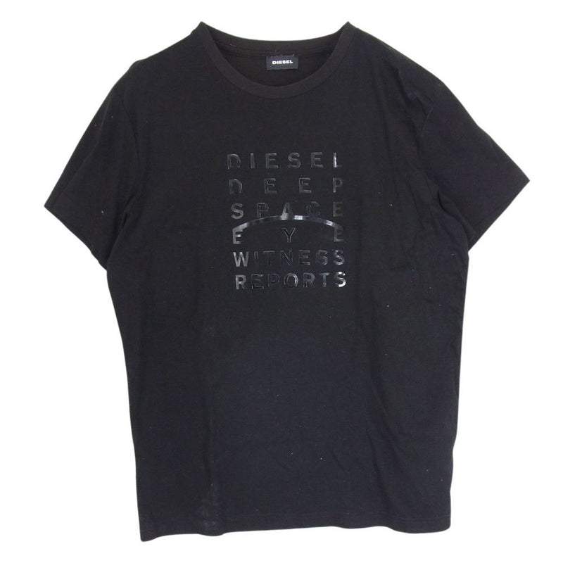 DIESEL ディーゼル DEEP SPACE EYE WITNESS REPORTS ディープスペース アイ レポート クルーネック 半袖 Tシャツ ブラック系 L【中古】