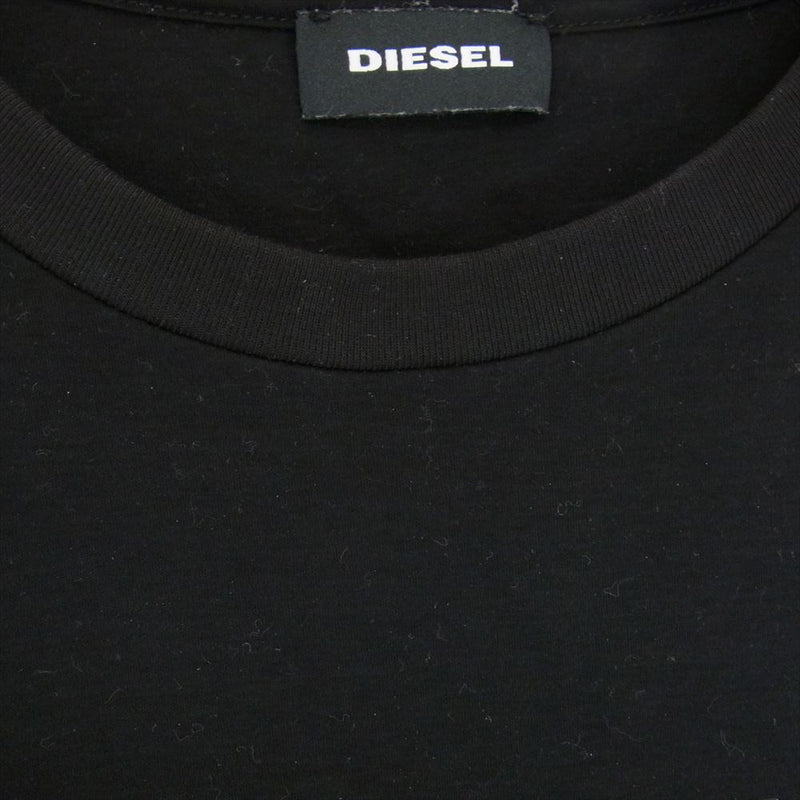 DIESEL ディーゼル DEEP SPACE EYE WITNESS REPORTS ディープスペース アイ レポート クルーネック 半袖 Tシャツ ブラック系 L【中古】