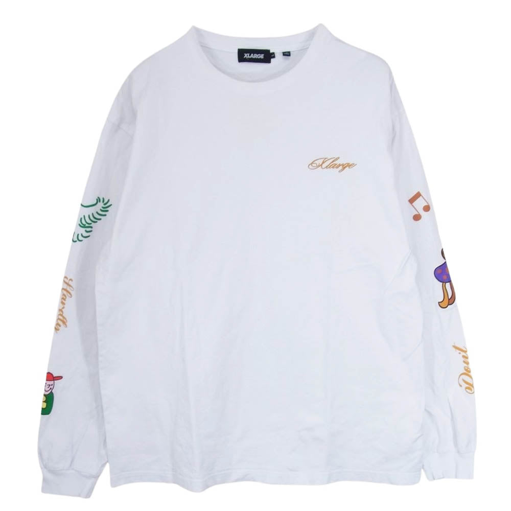 エクストララージ 101223011029 Random Things L/S Tee ランダムシングス ロングスリーブ 長袖 Tシャツ ロンT ホワイト系 L【中古】