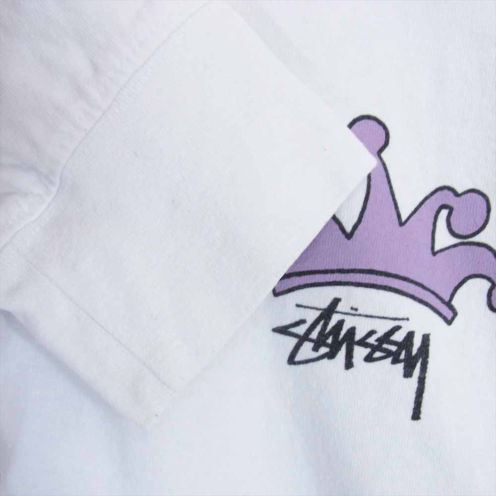 STUSSY ステューシー S CROWN LS TEE Sクラウン ロングスリーブ 長袖 Tシャツ ロンT ホワイト系 L【中古】