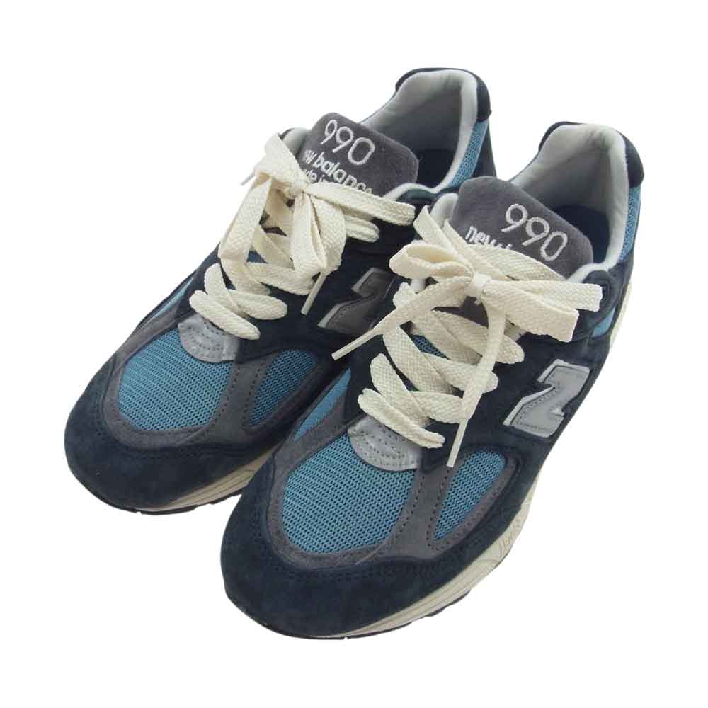 NEW BALANCE ニューバランス M990TB2 ローカット スニーカー シューズ ネイビー系 27.5cm【中古】