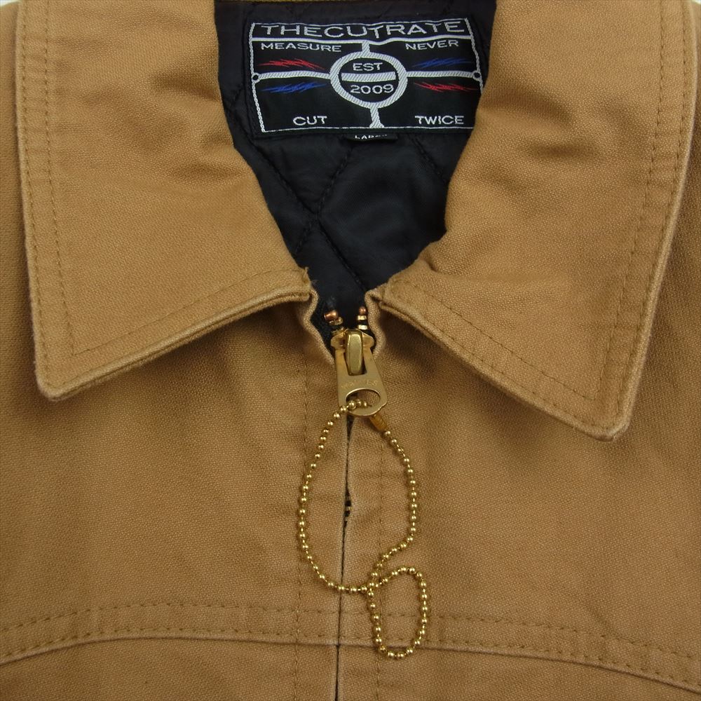 CUT RATE カットレイト WALDESジップ コットン ワーク ジャケット ベージュ系 L【中古】