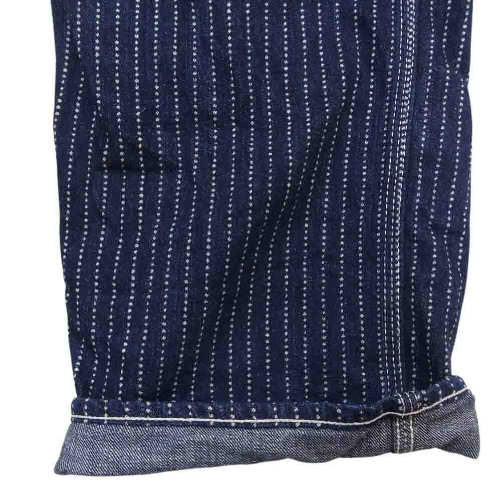 THE FLAT HEAD ザフラットヘッド WPN-03W ウォバッシュ ストライプ ペインター パンツ ネイビー系 32【中古】