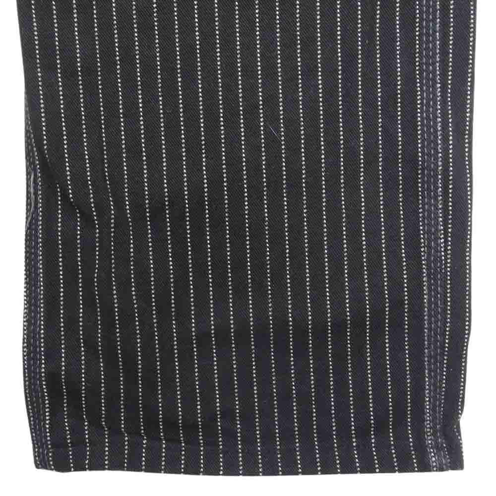 IRON HEART アイアンハート ウォバッシュ ストライプ ペインター パンツ ブラック系 34【中古】