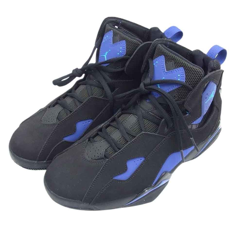 NIKE AIR JORDAN ナイキ ジョーダン 342964-040 True Flight トゥルー フライト Black Blue Lagoon ブラック ブルー ラグーン ハイカット スニーカー ブラック系 パープル系 26.5cm【極上美品】【中古】