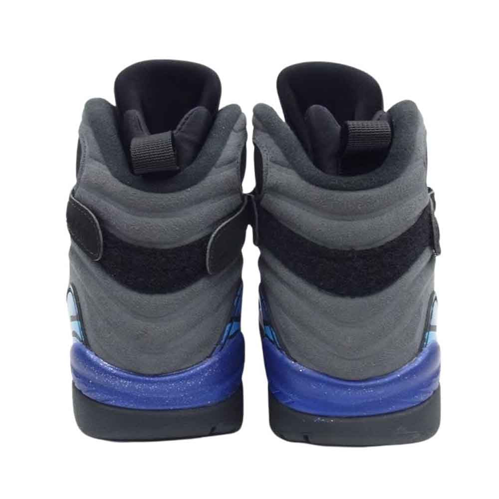 NIKE AIR JORDAN ナイキ ジョーダン 305381-025 8 Retro Aqua 2015年製 レトロ アクア ハイカット スニーカー ブラック系 26.5cm【中古】