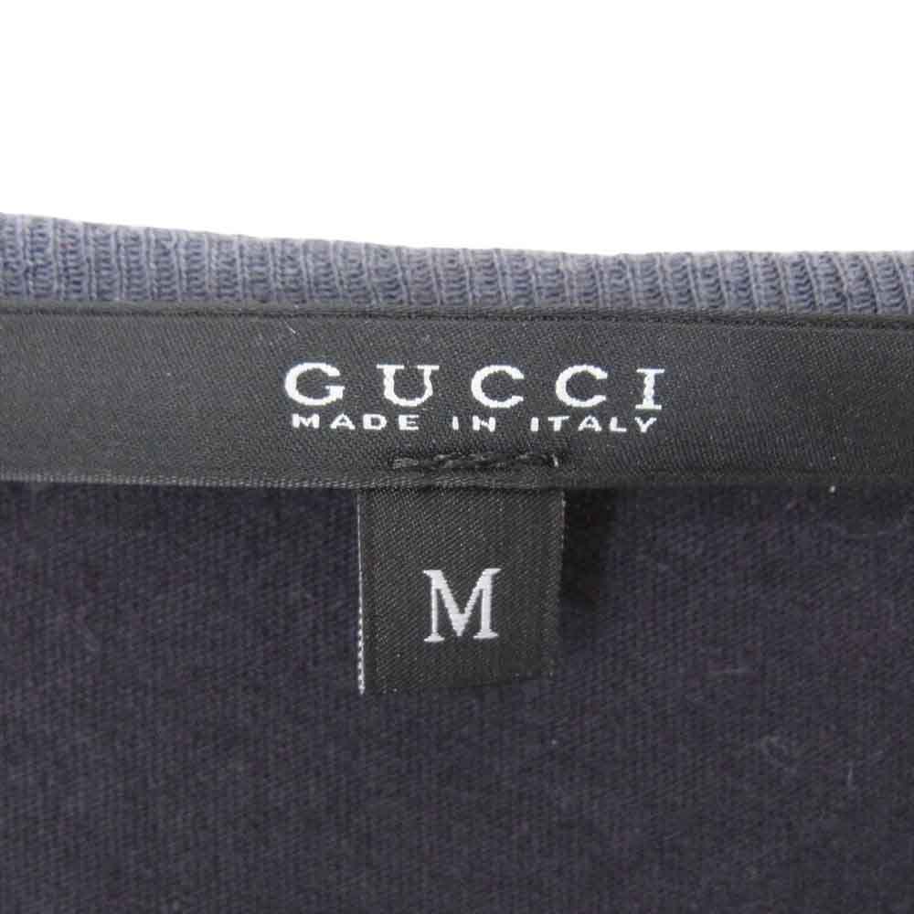 GUCCI グッチ 363349-X3812 エンブレム ロゴ プリント 半袖 TEE Tシャツ グレー系 M【中古】