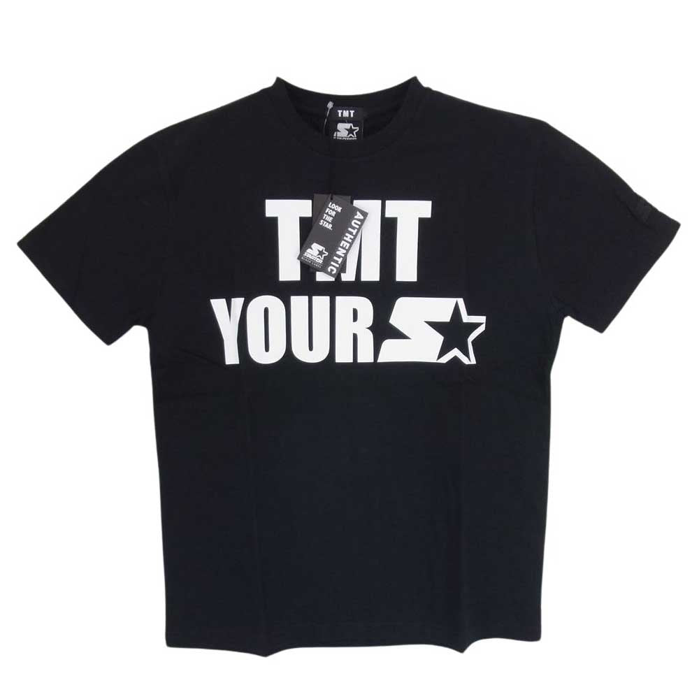 TMT ティーエムティー TCS-S19ST01 STARTER BLACK LABEL COLLABORATION スターター 半袖 Tシャツ  ブラック系 S【新古品】【未使用】【中古】