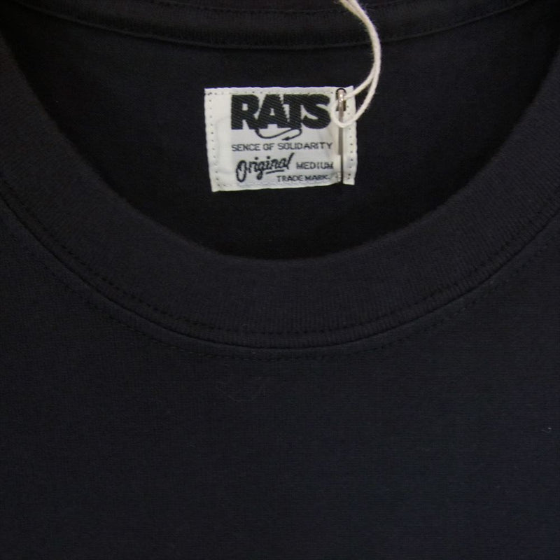 RATS ラッツ 19SS 19RT-0604 WOLF TEE ウルフ 半袖 Tシャツ ブラック系 M【新古品】【未使用】【中古】