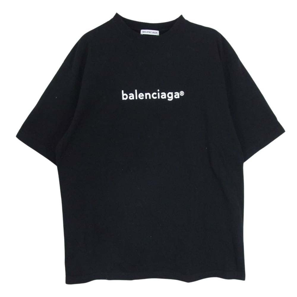 BALENCIAGA バレンシアガ 20SS 620941 TIV54 ニューコピーライト ロゴ プリント 半袖 Tシャツ ブラック系 S【中古】