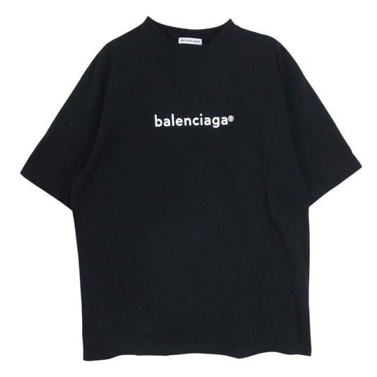 BALENCIAGA バレンシアガ 20SS 620941 TIV54 ニューコピーライト ロゴ プリント 半袖 Tシャツ ブラック系 S【中古】