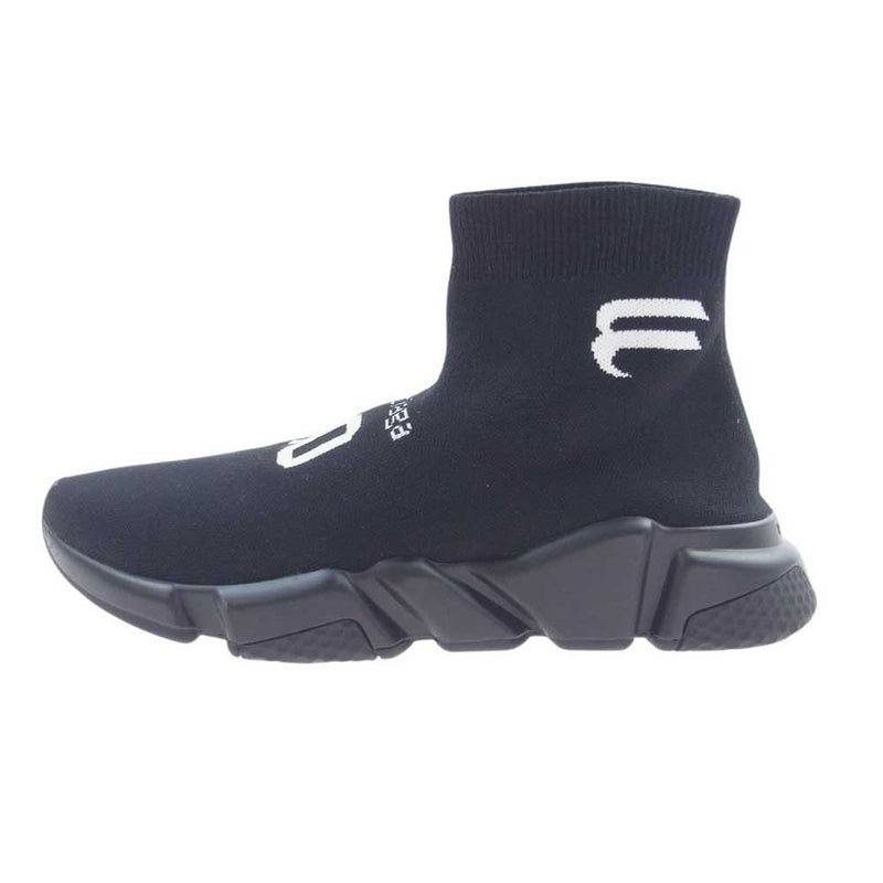 BALENCIAGA バレンシアガ 645734 W2DBU Speed Soccer Runner trainer スピード サッカー ランナー トレーナー スニーカー ブラック系 27cm【中古】