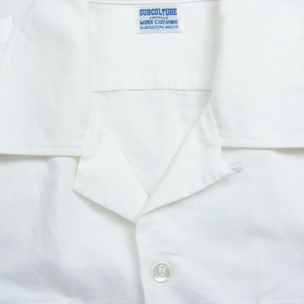 サブカルチャー SCSH-CL01 OXFORD SHIRTS オックスフォード 長袖 シャツ ホワイト系 1【中古】