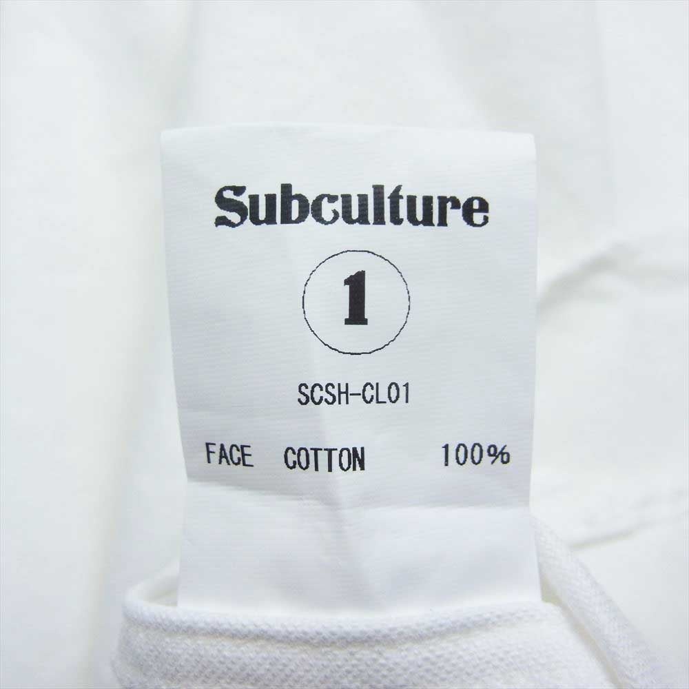 サブカルチャー SCSH-CL01 OXFORD SHIRTS オックスフォード 長袖 シャツ ホワイト系 1【中古】