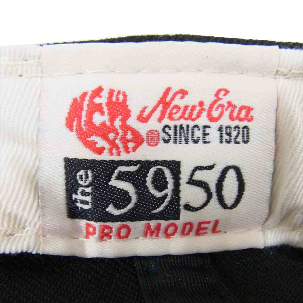 FEAR OF GOD フィアオブゴッド ESSENTIALS エッセンシャルズ × New Era ニューエラ 59FIFTY ベースボール キャップ ロゴ刺繍 帽子 ブラック系 7 5/8【中古】