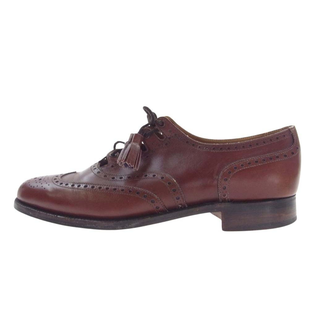 CROCKETT&JONES クロケットアンドジョーンズ 8053-1L 英国製 GILLIE ギリー レザー ウィングチップ ドレス シューズ ブラウン系 8E【中古】