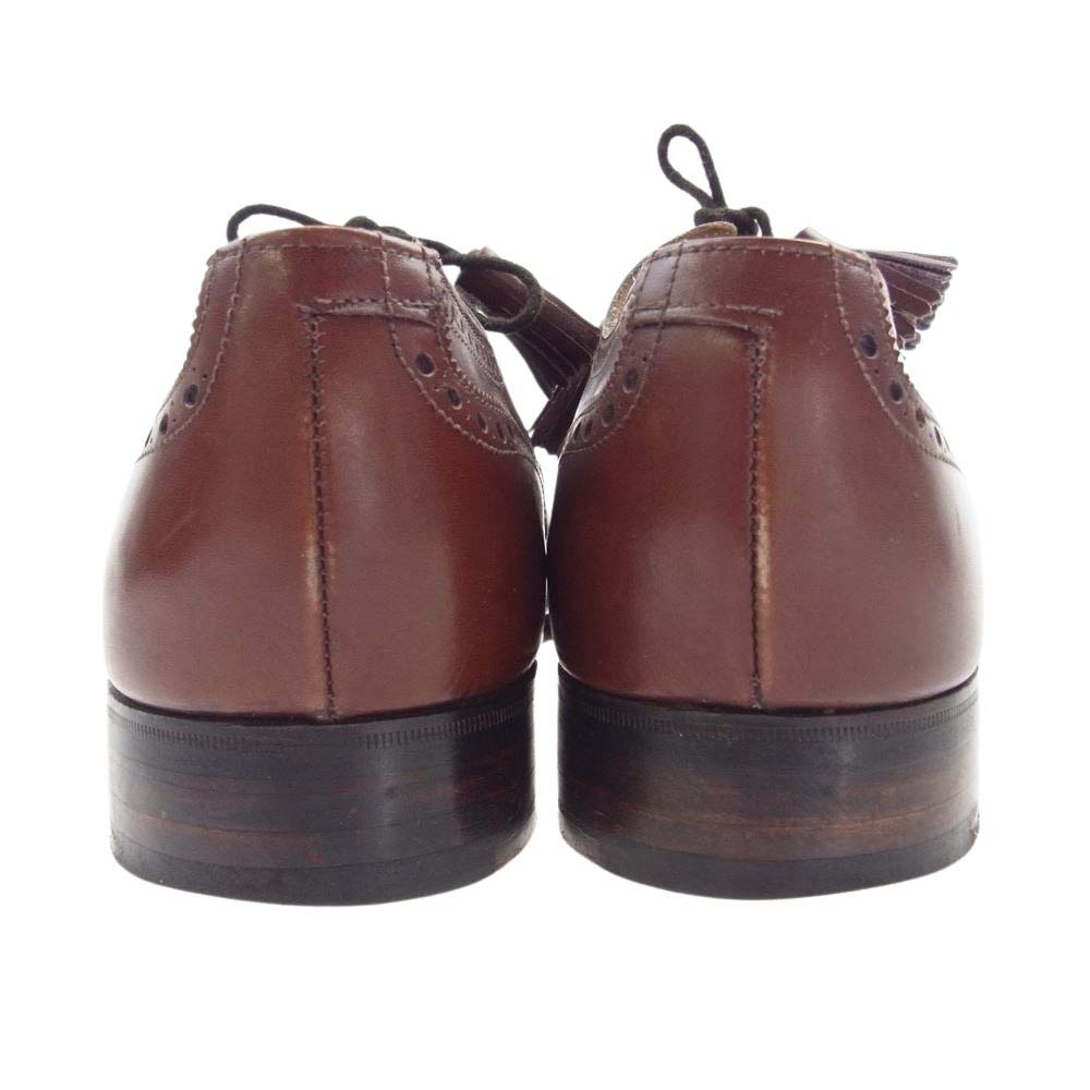 CROCKETT&JONES クロケットアンドジョーンズ 8053-1L 英国製 GILLIE ギリー レザー ウィングチップ ドレス シューズ ブラウン系 8E【中古】