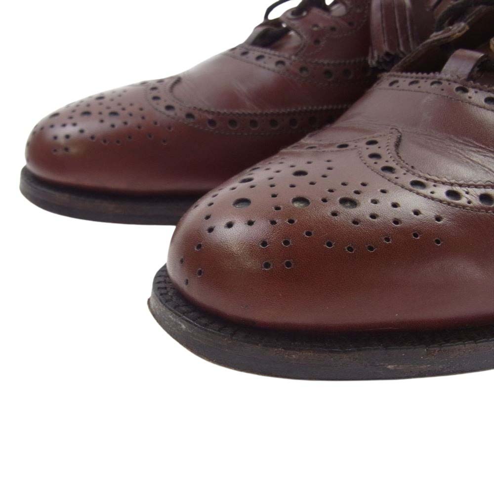 CROCKETT&JONES クロケットアンドジョーンズ 8053-1L 英国製 GILLIE ギリー レザー ウィングチップ ドレス シューズ ブラウン系 8E【中古】