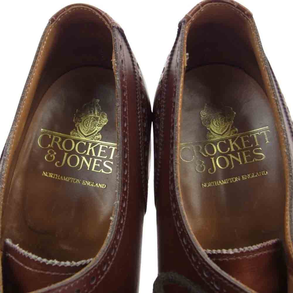 CROCKETT&JONES クロケットアンドジョーンズ 8053-1L 英国製 GILLIE ギリー レザー ウィングチップ ドレス シューズ ブラウン系 8E【中古】