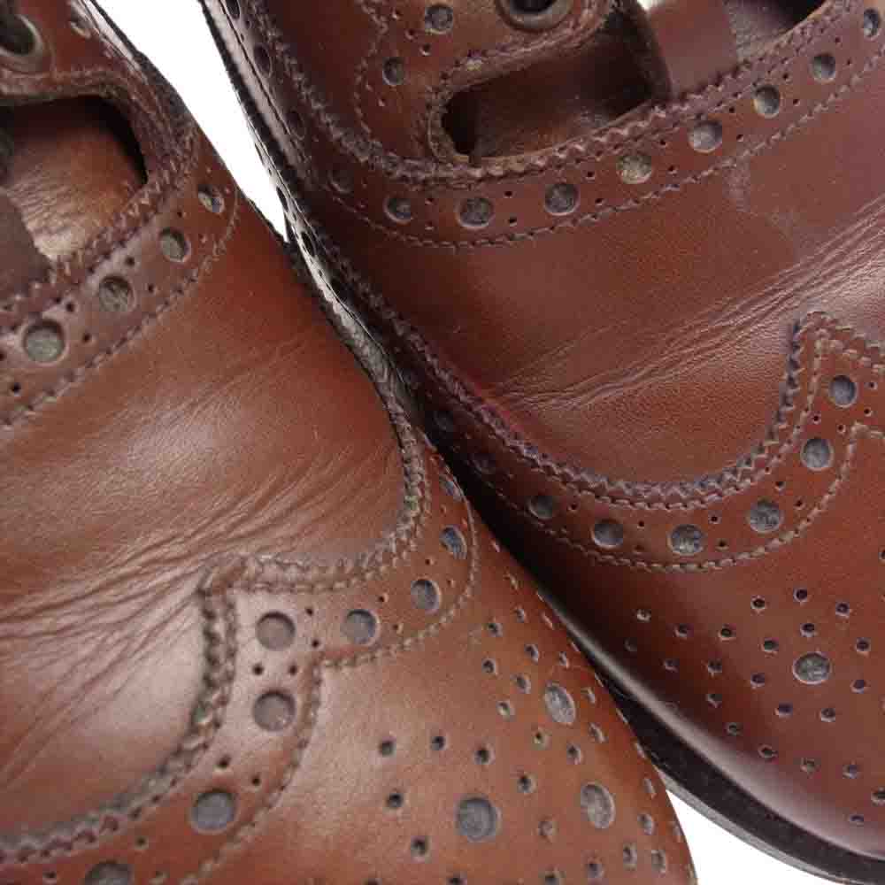 CROCKETT&JONES クロケットアンドジョーンズ 8053-1L 英国製 GILLIE ギリー レザー ウィングチップ ドレス シューズ ブラウン系 8E【中古】