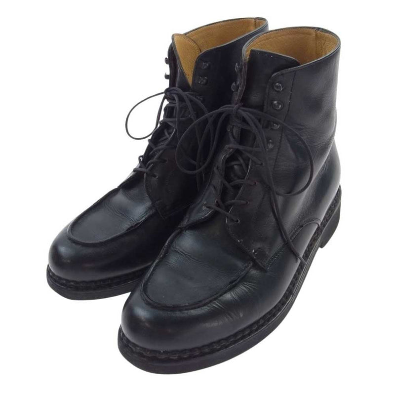 Paraboot パラブーツ フランス製 BEAULIEU ボーリュー レースアップ モカシン ブーツ ブラック系 7.5K【中古】