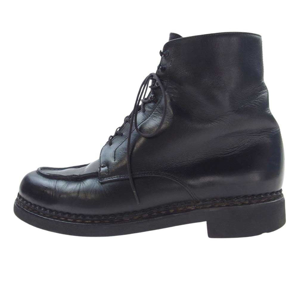 Paraboot パラブーツ フランス製 BEAULIEU ボーリュー レースアップ モカシン ブーツ ブラック系 7.5K【中古】