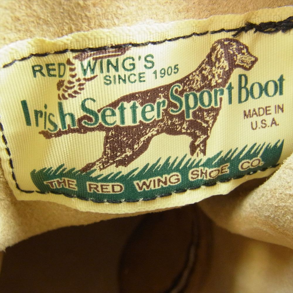 RED WING レッドウィング 8173 IRISH SETTER 6inch MOC TOE 復刻犬タグ アイリッシュセッター 6インチ モックトゥ ブーツ ライトブラウン系 US9.5E【新古品】【未使用】【中古】