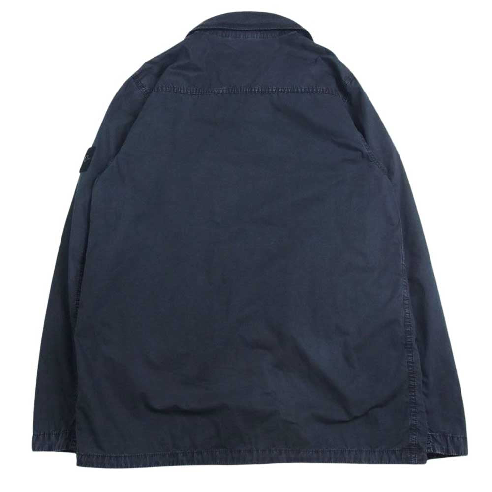 STONE ISLAND ストーンアイランド 7615439WN GARMENT DYED SHIRT JACKET ロゴワッペン付き ガーメントダイ 長袖 シャツ ジャケット ネイビー系 M【中古】
