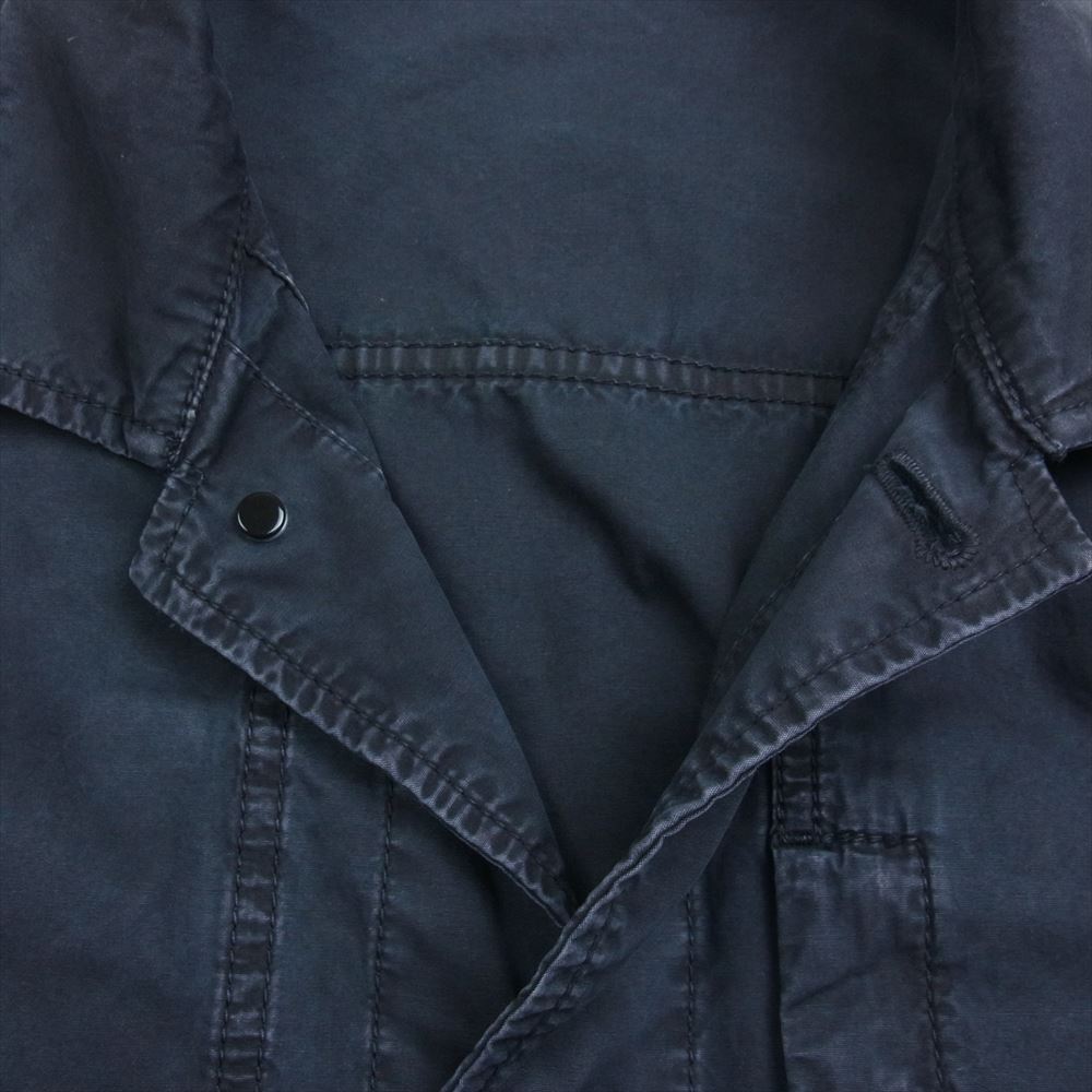 STONE ISLAND ストーンアイランド 7615439WN GARMENT DYED SHIRT JACKET ロゴワッペン付き ガーメントダイ 長袖 シャツ ジャケット ネイビー系 M【中古】