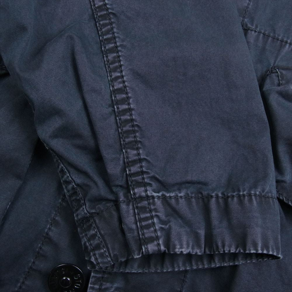 STONE ISLAND ストーンアイランド 7615439WN GARMENT DYED SHIRT JACKET ロゴワッペン付き ガーメントダイ 長袖 シャツ ジャケット ネイビー系 M【中古】