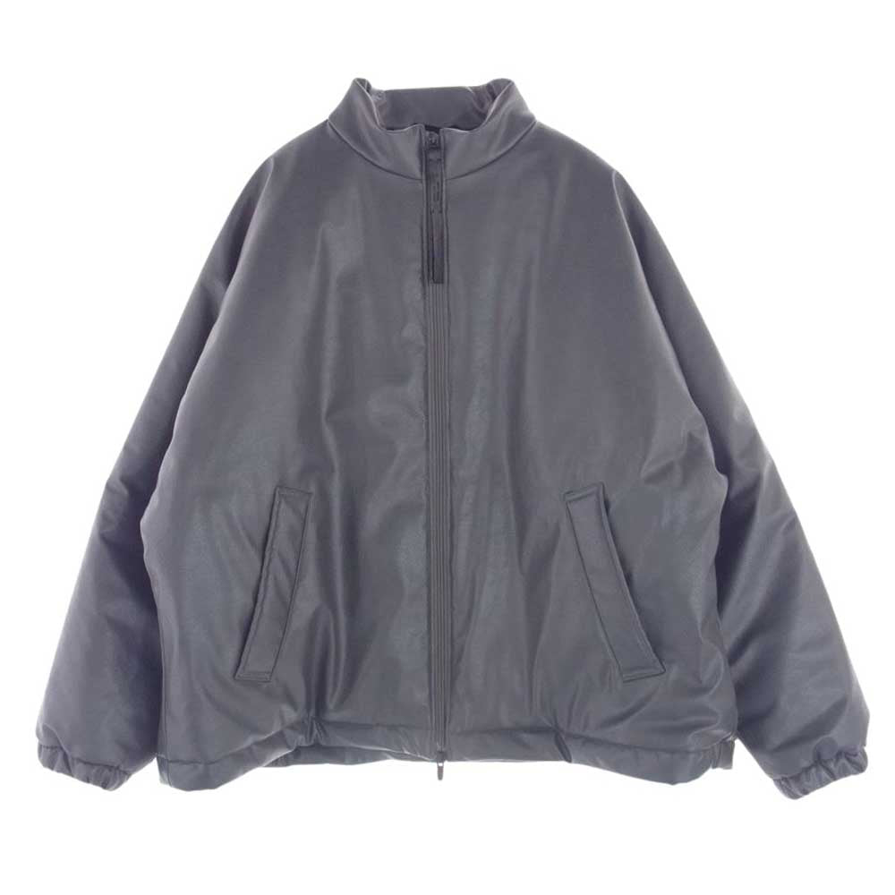 N.HOOLYWOOD エヌハリウッド 22AW 2222-BL02-018 peg フェイクレザー プリマロフト 中綿 ドルマンスリーブ ショート ブルゾン スタンドカラー ジャケット グレー系 42【中古】