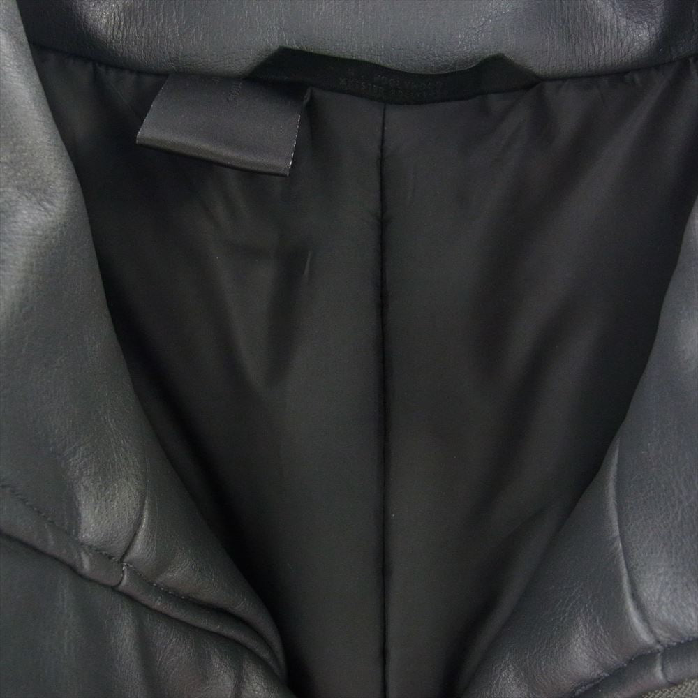 N.HOOLYWOOD エヌハリウッド 22AW 2222-BL02-018 peg フェイクレザー プリマロフト 中綿 ドルマンスリーブ ショート ブルゾン スタンドカラー ジャケット グレー系 42【中古】