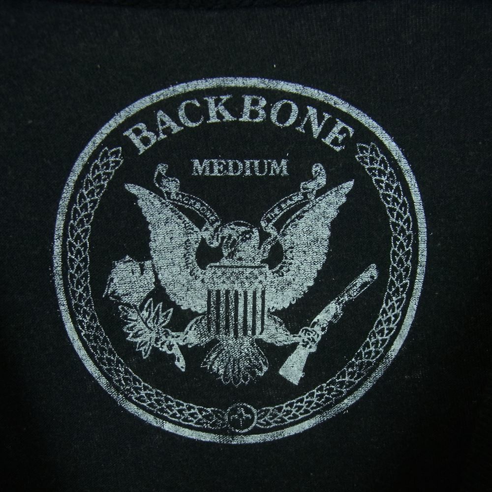 BACK BONE THE BASIS バックボーンザベイシス BB11S-C40 ロゴ バックプリント 半袖 Tシャツ 日本製 ブラック系 M【中古】
