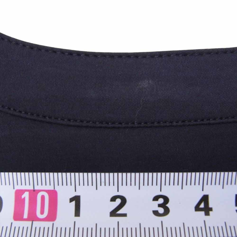 1piu1uguale3 ウノピュウノウグァーレトレ RELAX リラックス コットン コンチョボタン ノーカラー シャツ ネイビー系 XL【極上美品】【中古】