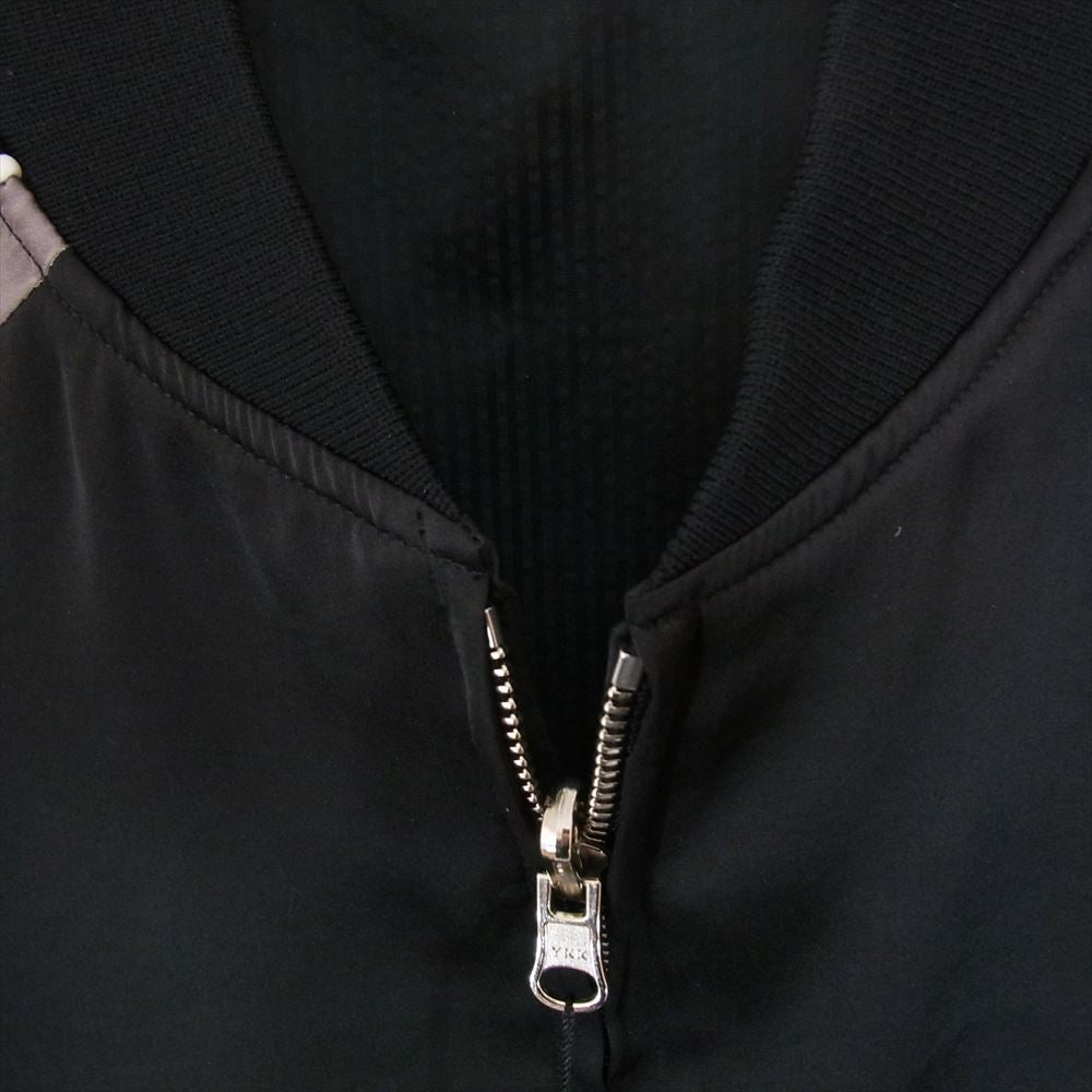FACTOTUM ファクトタム 19SS サテン シアサッカー リバーシブル 刺繍 スカジャン ブラック系 48【新古品】【未使用】【中古】